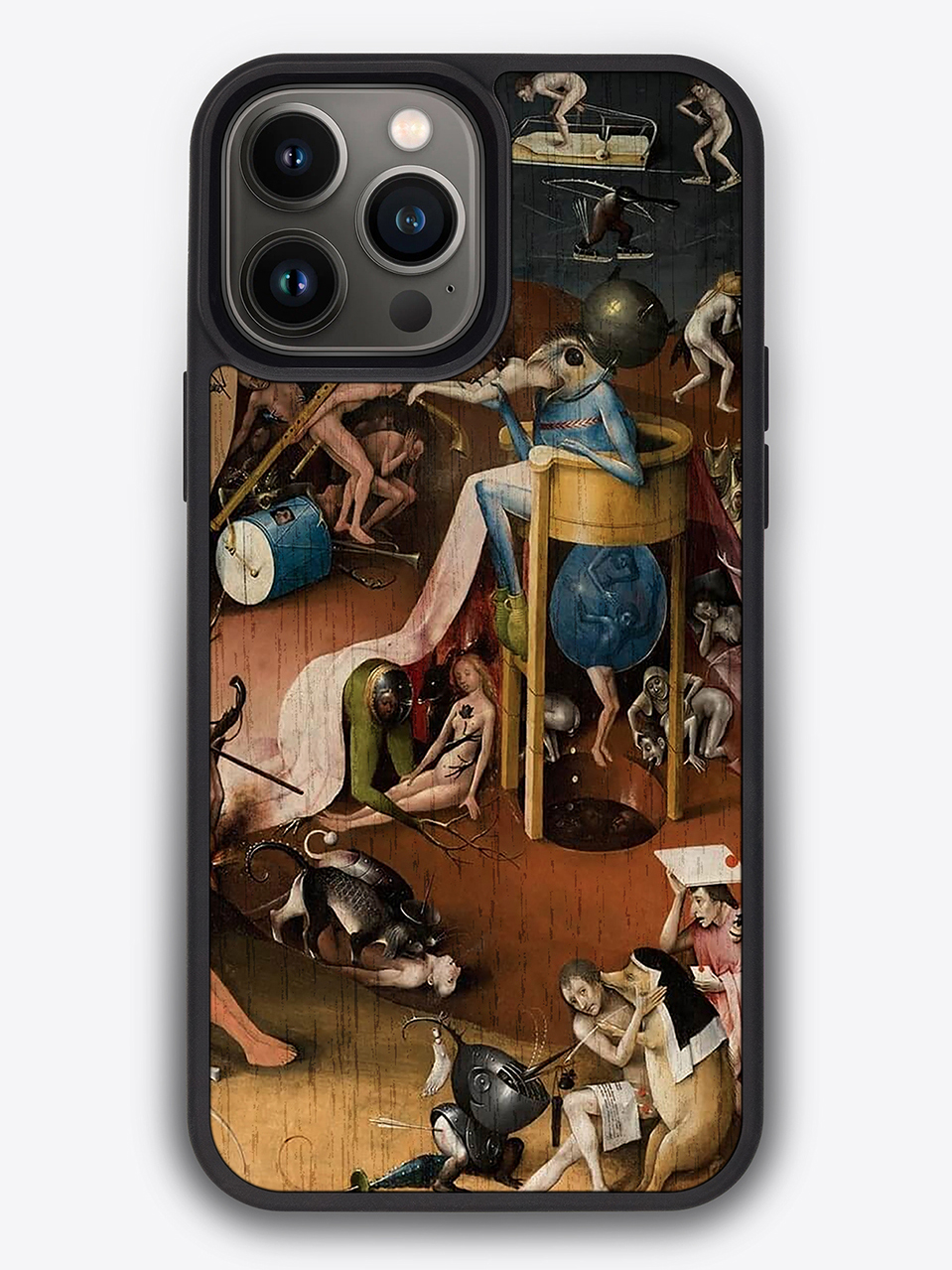 Деревянный чехол с цветной печатью "Сад земных наслаждений" для iPhone 13 Pro Max
