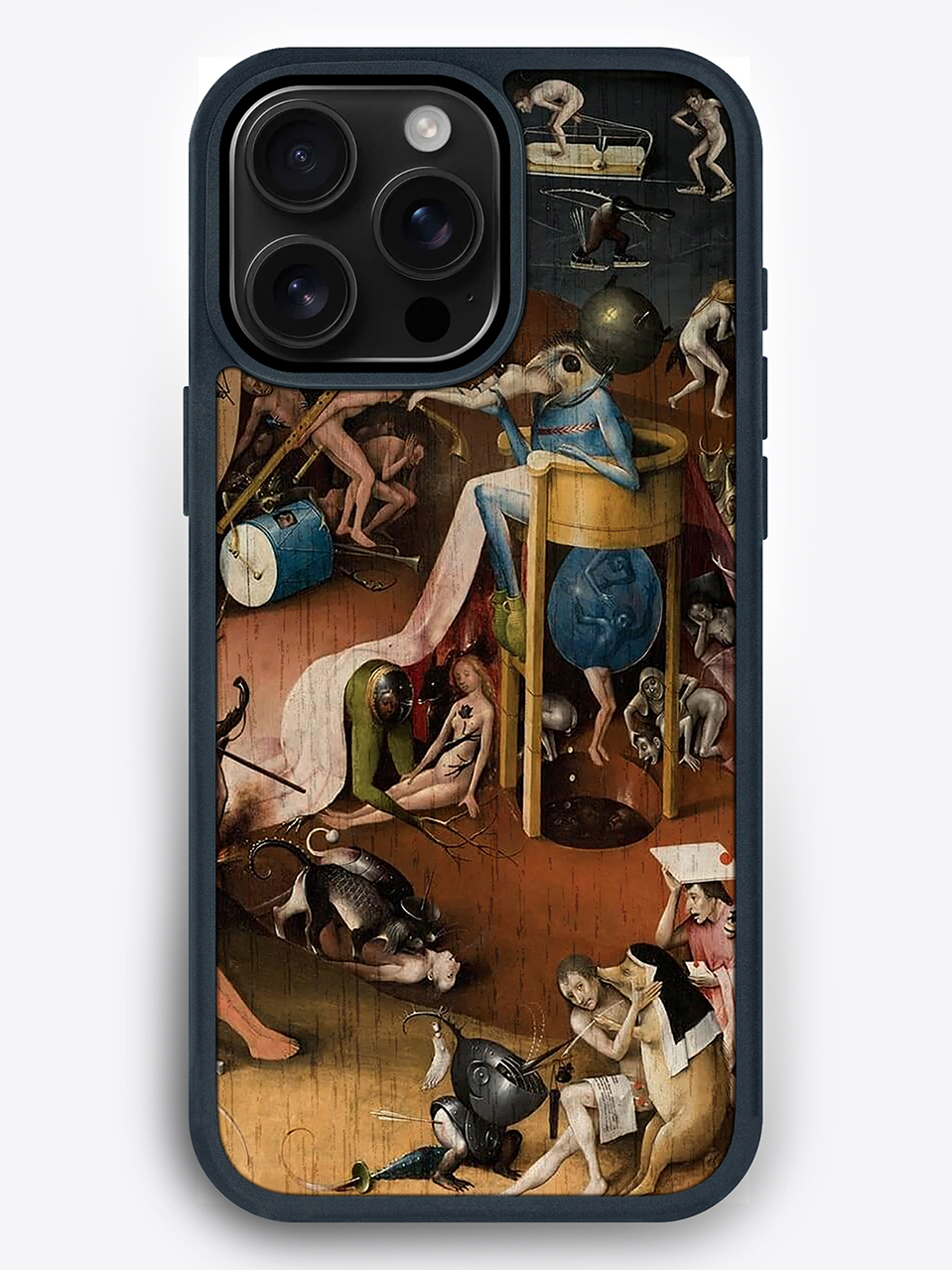 Деревянный чехол с цветной печатью "Сад земных наслаждений" для iPhone 16 Pro Max