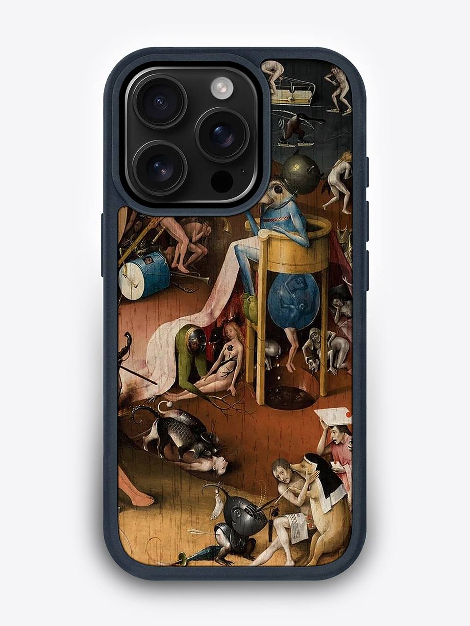 Деревянный чехол с цветной печатью "Сад земных наслаждений" для iPhone 16 Pro