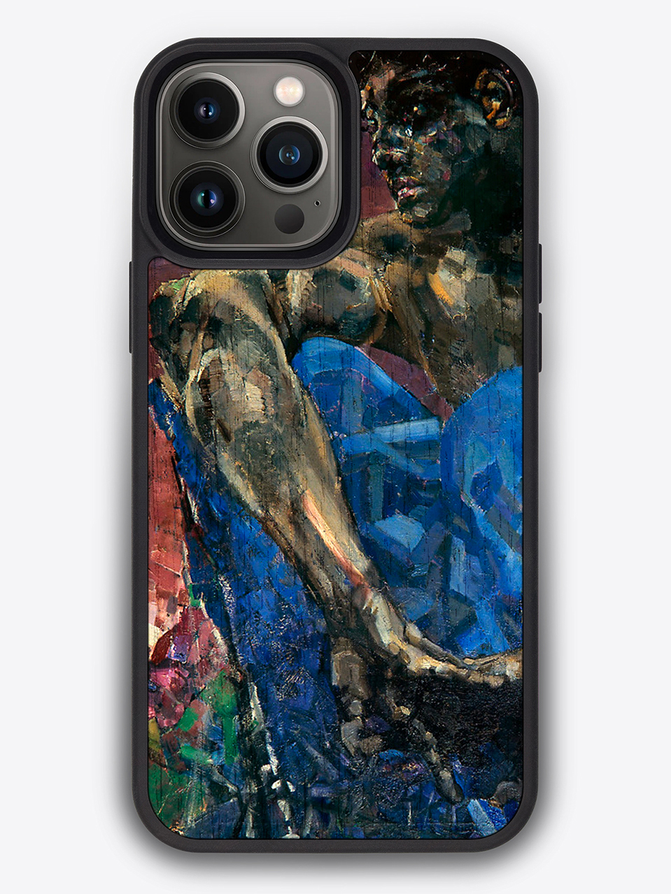 Деревянный чехол с цветной печатью "Демон" для iPhone 13 Pro Max