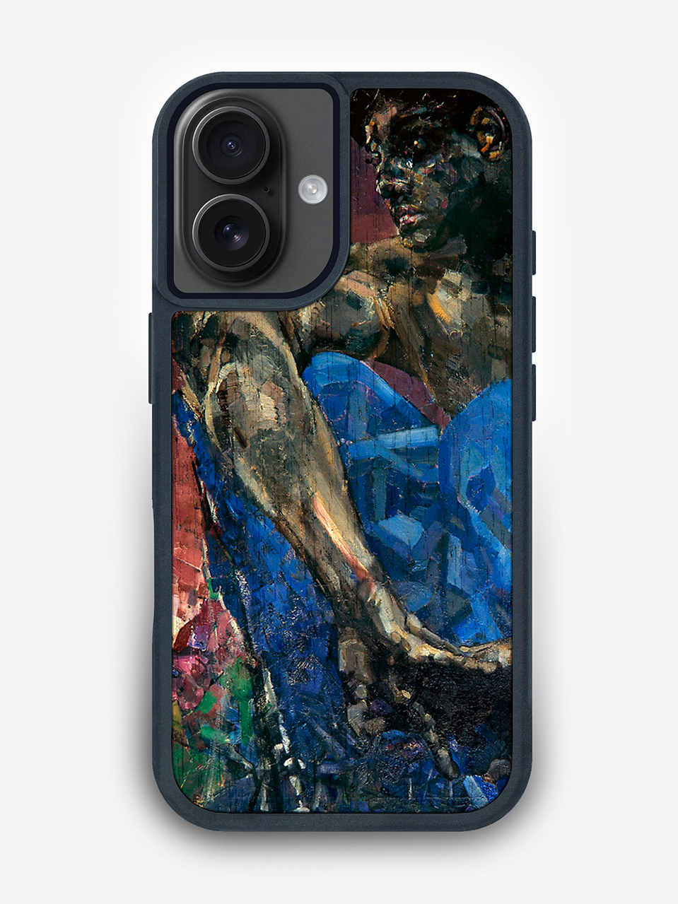 Деревянный чехол с цветной печатью "Демон" для iPhone 16