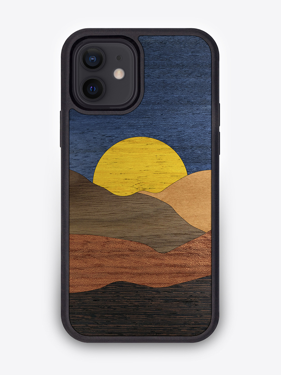Деревянный чехол "Закат в пустыне" для iPhone 12