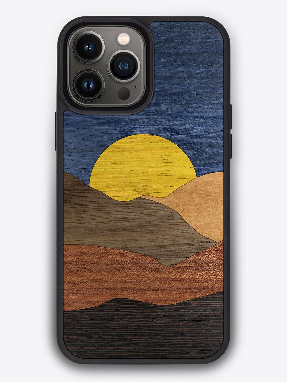 Деревянный чехол "Закат в пустыне" для iPhone 13 Pro Max