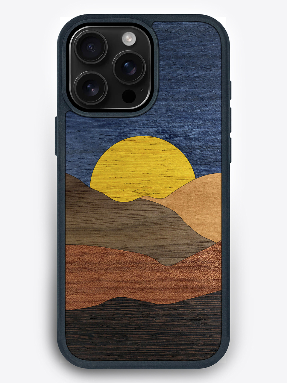 Деревянный чехол "Закат в пустыне" для iPhone 16 Pro Max