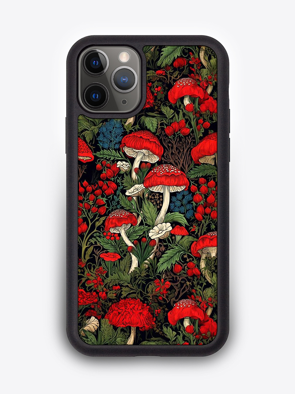 Деревянный чехол с цветной печатью "Грибы" для iPhone 11 Pro