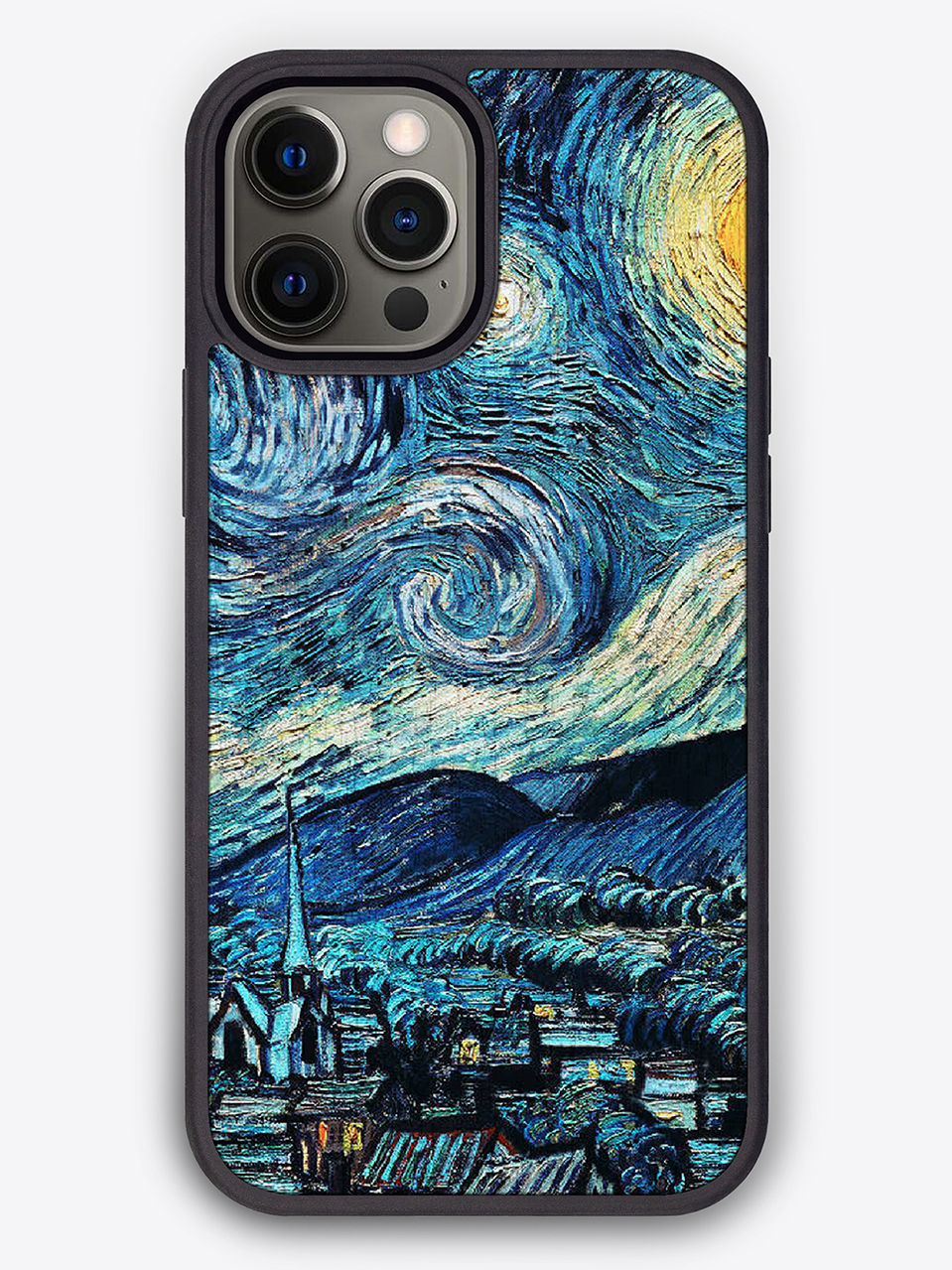 Деревянный чехол с цветной печатью "Звездная ночь" для iPhone 12 Pro Max
