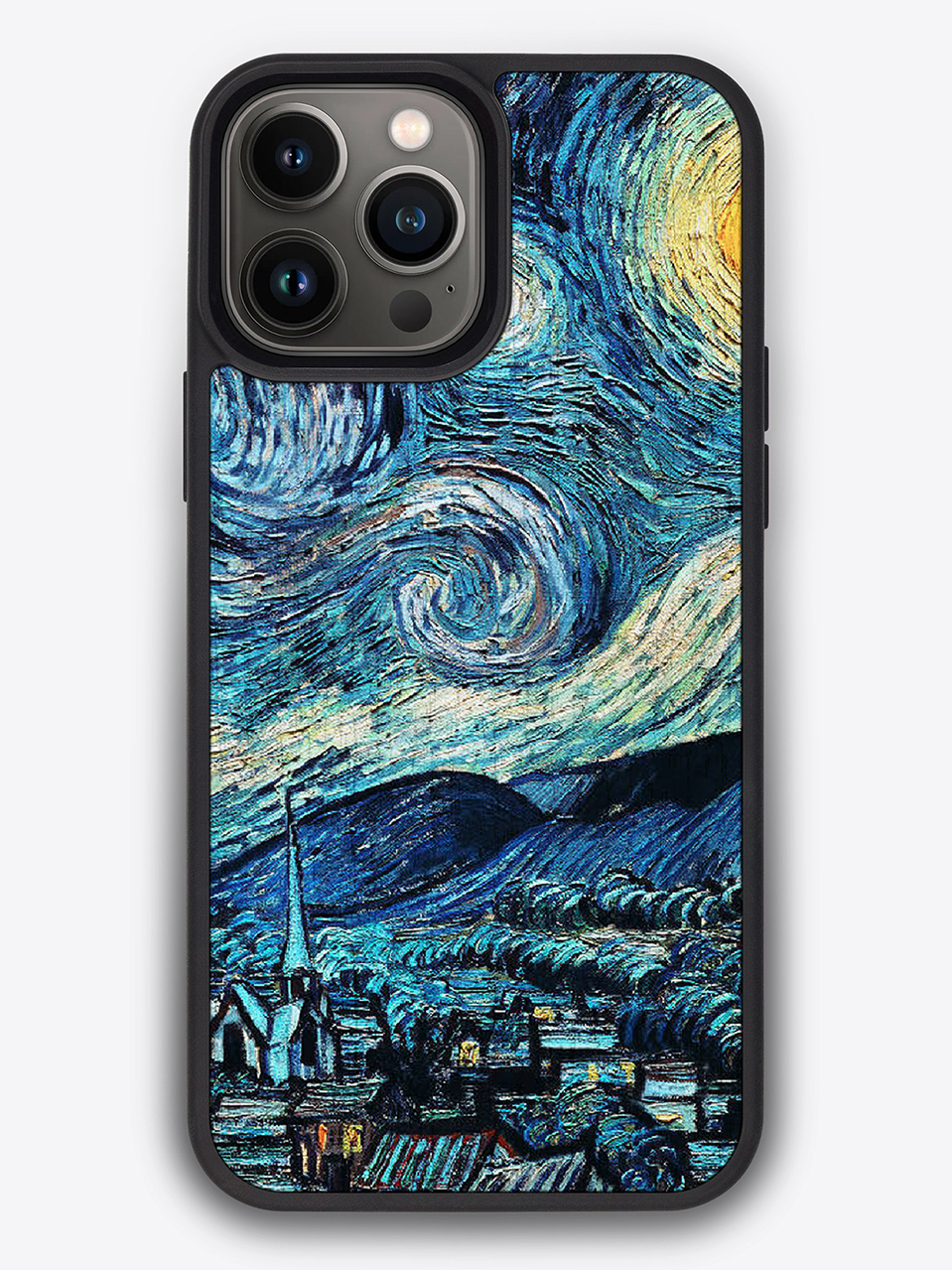 Деревянный чехол с цветной печатью "Звездная ночь" для iPhone 13 Pro Max