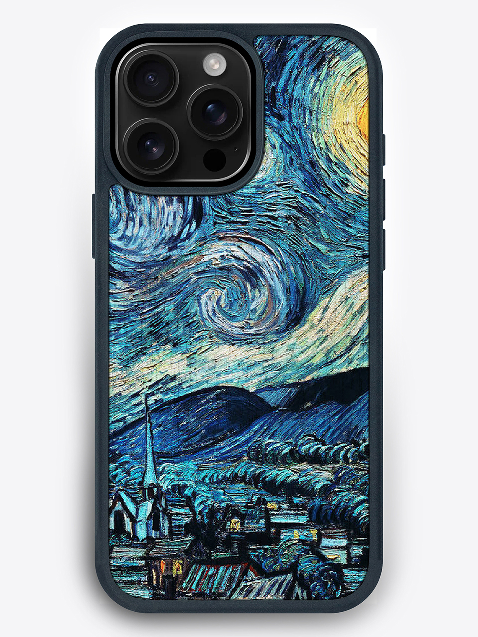 Деревянный чехол с цветной печатью "Звездная ночь" для iPhone 16 Pro Max