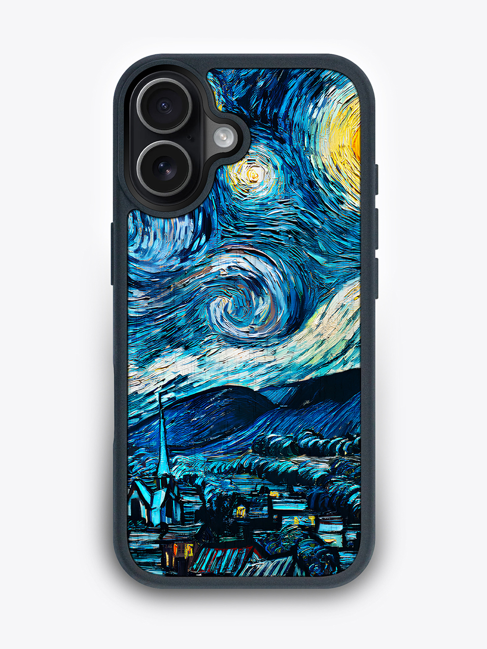 Деревянный чехол "Звездная ночь" для iPhone 17