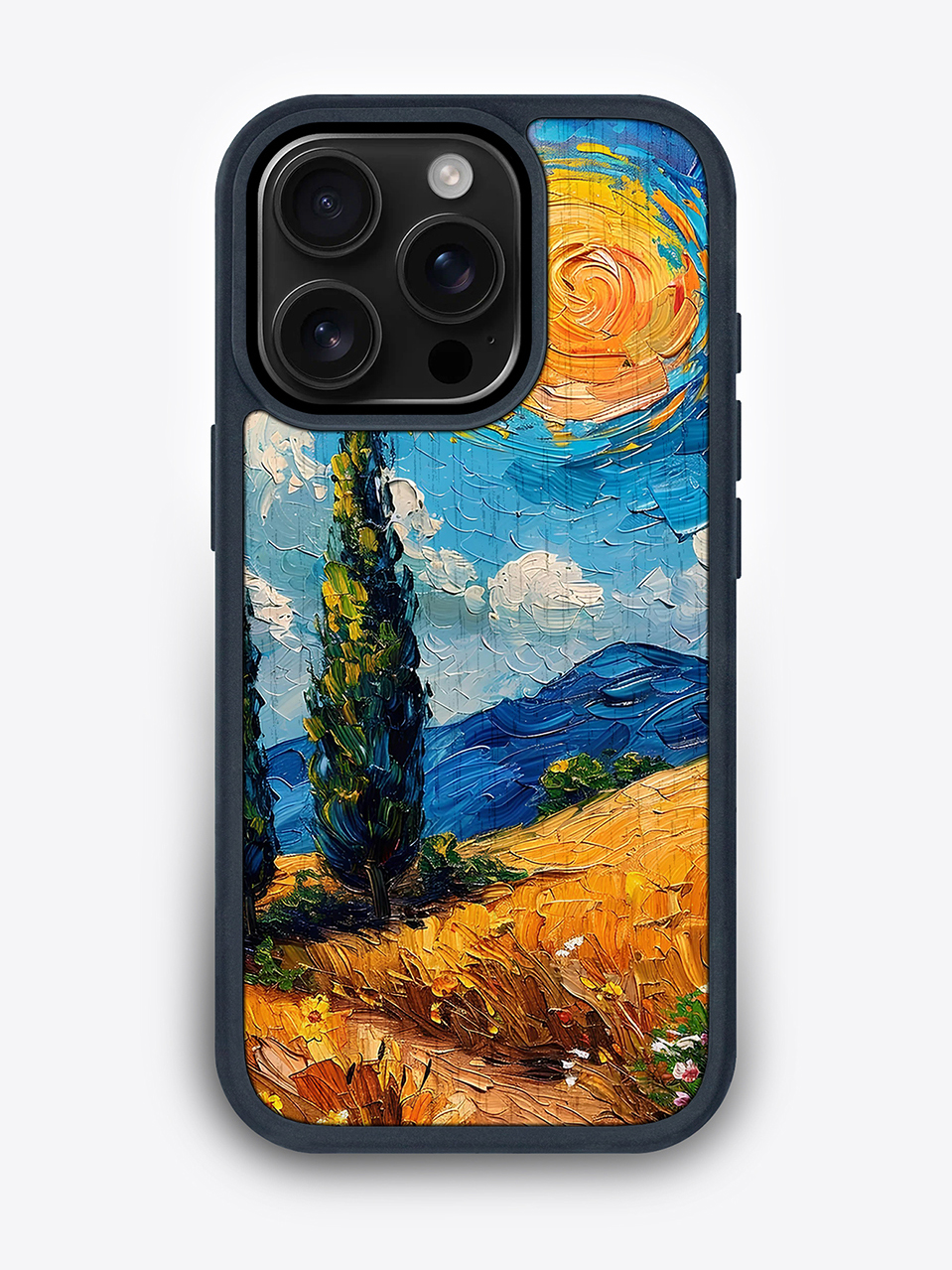 Деревянный чехол с цветной печатью "Тоскана" для iPhone 16 Pro
